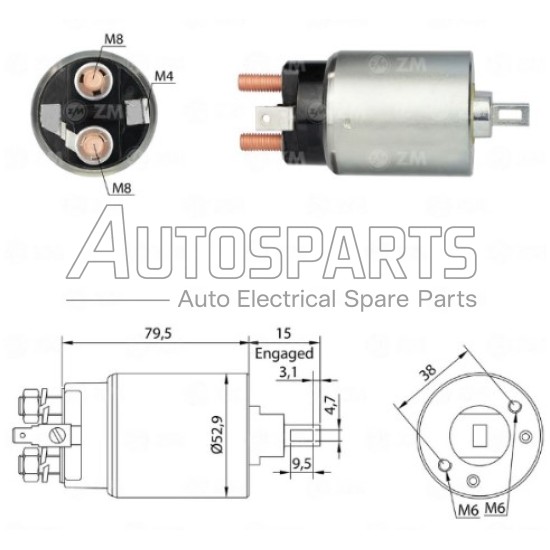 ZM1981ZB - ZM, ΜΠΟΥΤΟΝ ΜΙΖΑΣ HITACHI 12V NISSAN PICK UP