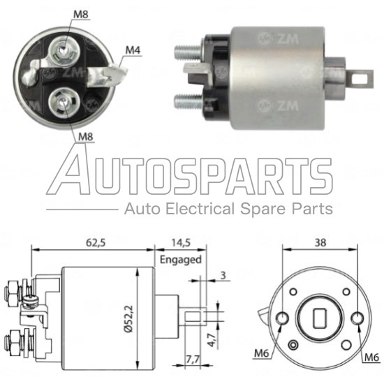 IA9271 - PROTECH, ΜΠΟΥΤΟΝ ΜΙΖΑΣ HITACHI 12V OPEL COMBO, CORSA
