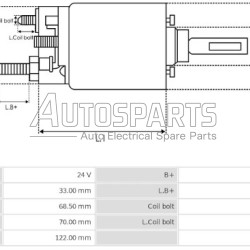 CBS-D424 - CHIANG-BING, ΜΠΟΥΤΟΝ ΜΙΖΑΣ DELCO REMY 24V 42MT