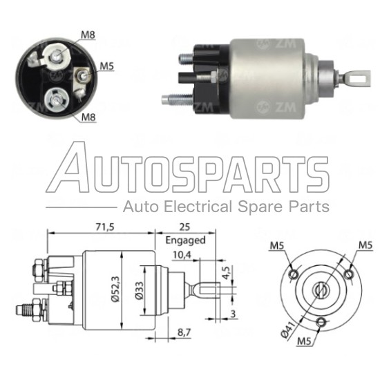 ZM377ZB - ZM, ΜΠΟΥΤΟΝ ΜΙΖΑΣ BOSCH 12V CITROEN, FIAT, PEUGEOT, VOLVO