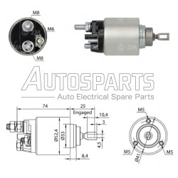 ZM1381ZB - ZM, ΜΠΟΥΤΟΝ ΜΙΖΑΣ BOSCH 12V ALFA ROMEO, FIAT, LANCIA, OPEL