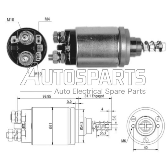 ZM542C - ZM, ΜΠΟΥΤΟΝ ΜΙΖΑΣ BOSCH 12V 2-3 ΤΡΥΠΕΣ HURLIMANN, LAMBORGHINI