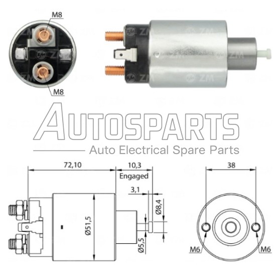 IA9311 - PROTECH, ΜΠΟΥΤΟΝ ΜΙΖΑΣ MITSUBISHI 12V 