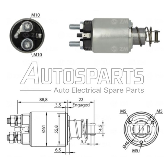 IA9231 - PROTECH, ΜΠΟΥΤΟΝ ΜΙΖΑΣ MARELLI 12V FIAT ΤΡΑΚΤΕΡ, IVECO DAILY