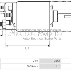 SS0002(OEM) - AS-PL, ΜΠΟΥΤΟΝ ΜΙΖΑΣ BOSCH 24V FKB ΕΠΑΝΩ (ΨΥΧΡΗΣ) 