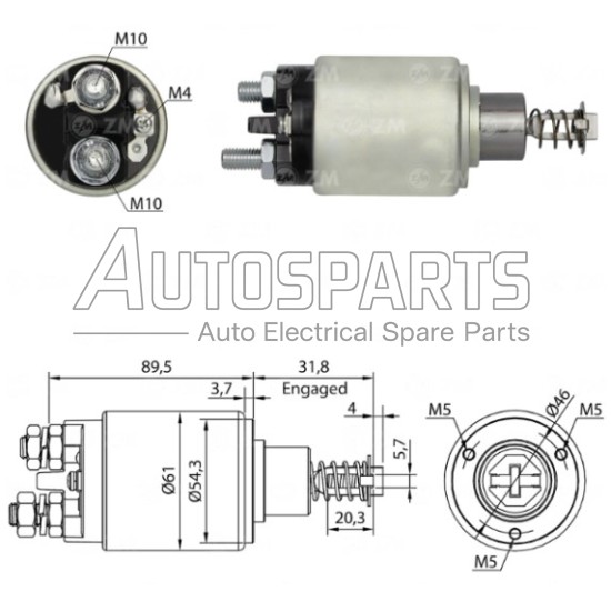 ZM538ZM - ZM, ΜΠΟΥΤΟΝ ΜΙΖΑΣ BOSCH 12V 3 ΤΡΥΠΕΣ 