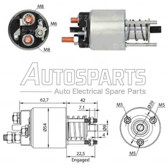 4.6158.9 - GEBE, ΜΠΟΥΤΟΝ ΜΙΖΑΣ MARELLI 12V FIAT PALIO, PANDA, SEICENTO, STRADA