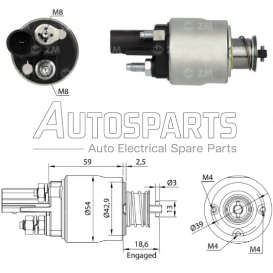 ZM1498ZB - ZM, ΜΠΟΥΤΟΝ ΜΙΖΑΣ VALEO 12V AUDI, SEAT, SKODA, VW