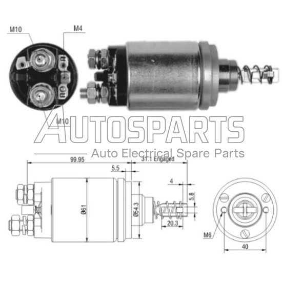 331401004 - BOSCH, ΜΠΟΥΤΟΝ ΜΙΖΑΣ BOSCH 12V 2-3 ΤΡΥΠΕΣ HURLIMANN, LAMBORGHINI