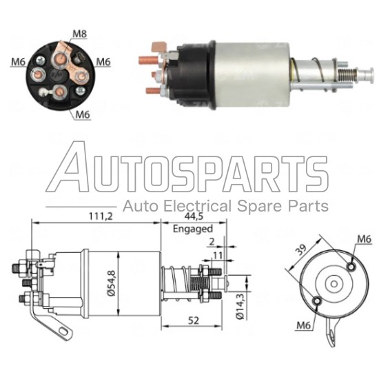 ZM610ZB - ZM, ΜΠΟΥΤΟΝ ΜΙΖΑΣ LUCAS 12V 4 ΒΙΔΕΣ 