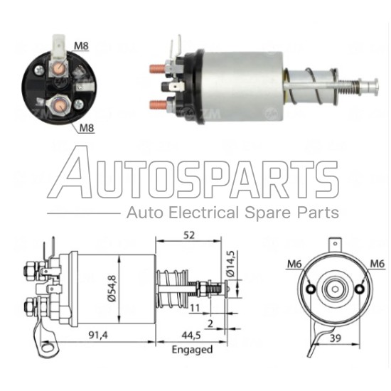 ZM612 - ZM, ΜΠΟΥΤΟΝ ΜΙΖΑΣ LUCAS 12V 2 ΒΙΔΕΣ 