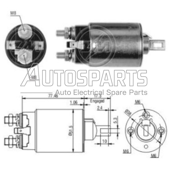 ZM694 - ZM, ΜΠΟΥΤΟΝ ΜΙΖΑΣ MITSUBISHI 12V 