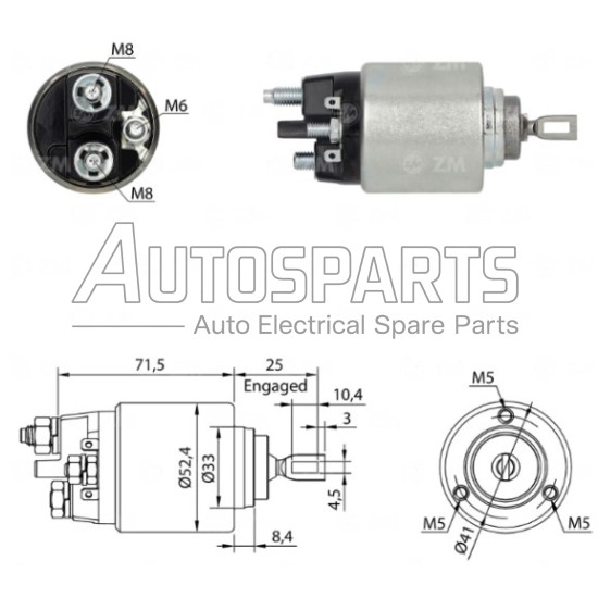 ZM5381ZB - ZM, ΜΠΟΥΤΟΝ ΜΙΖΑΣ BOSCH 12V MERCEDES A-CLASS, B-CLASS, VANEO