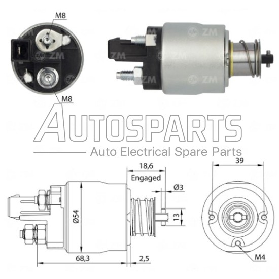 ZM4492ZB - ZM, ΜΠΟΥΤΟΝ ΜΙΖΑΣ VALEO 12V VW