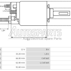 CBS-D440 - CHIANG BING, ΜΠΟΥΤΟΝ ΜΙΖΑΣ DELCO REMY 12V 30MT, 35MT