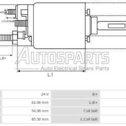 11250187 - ISKRA / LETRIKA / MAHLE, ΜΠΟΥΤΟΝ ΜΙΖΑΣ ISKRA 24V 300A ΕΞΩΤΕΡΙΚΟ 