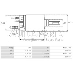 11250187 - ISKRA / LETRIKA / MAHLE, ΜΠΟΥΤΟΝ ΜΙΖΑΣ ISKRA 24V 300A ΕΞΩΤΕΡΙΚΟ 