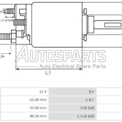 16906490 - ISKRA / LETRIKA / MAHLE, ΜΠΟΥΤΟΝ ΜΙΖΑΣ ISKRA 12V LANDINI