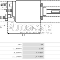 131364 - CARGO, ΜΠΟΥΤΟΝ ΜΙΖΑΣ DELCO REMY 24V 40MT, 50MT CATERPILLAR