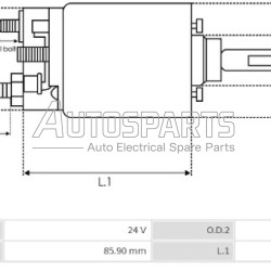 2339101050 - BOSCH, ΜΠΟΥΤΟΝ ΜΙΖΑΣ BOSCH 24V FKB ΕΠΑΝΩ (ΨΥΧΡΗΣ) 