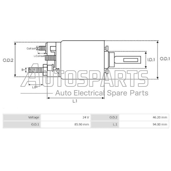 2339101050 - BOSCH, ΜΠΟΥΤΟΝ ΜΙΖΑΣ BOSCH 24V FKB ΕΠΑΝΩ (ΨΥΧΡΗΣ) 