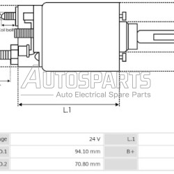 130304 - CARGO, ΜΠΟΥΤΟΝ ΜΙΖΑΣ BOSCH 24V FKB ΚΑΤΩ (ΨΥΧΡΗΣ)