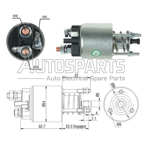 3724500 - MENBERS, ΜΠΟΥΤΟΝ ΜΙΖΑΣ MARELLI 12V FIAT 