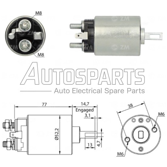 CBS-3241 - CHIANG BING, ΜΠΟΥΤΟΝ ΜΙΖΑΣ HITACHI 12V NISSAN, YANMAR CBS-3241 - CHIANG BING, ΜΠΟΥΤΟΝ ΜΙΖΑΣ HITACHI 12V NISSAN, YANMAR