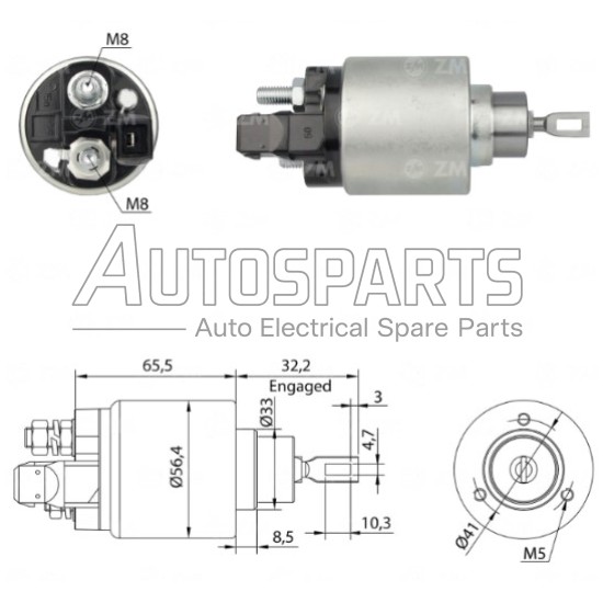 2339303222 - BOSCH, ΜΠΟΥΤΟΝ ΜΙΖΑΣ BOSCH 12V AUDI, SEAT, SKODA, VW