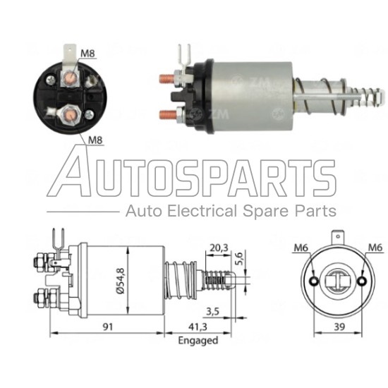 037611.00 - MENBERS, ΜΠΟΥΤΟΝ ΜΙΖΑΣ LUCAS 12V 2 ΒΙΔΕΣ BOSCH ΕΜΒΟΛΟ
