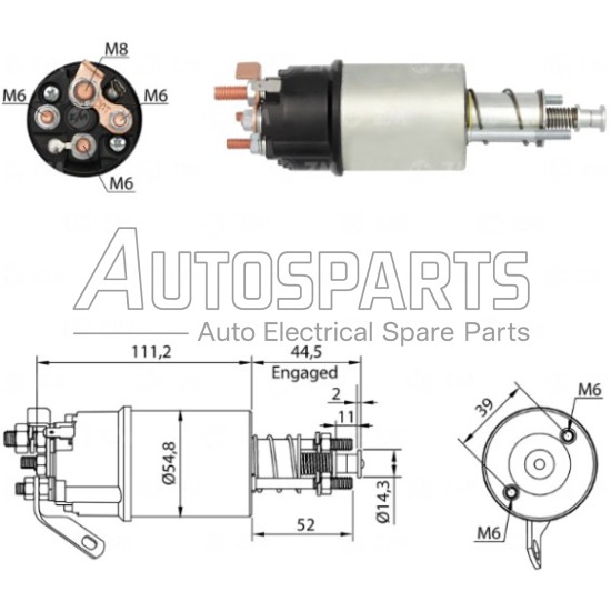77010 - LUCAS, ΜΠΟΥΤΟΝ ΜΙΖΑΣ LUCAS 12V 4 ΒΙΔΕΣ 