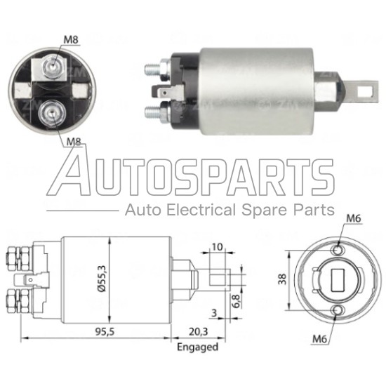 SS5016 - AS-PL, ΜΠΟΥΤΟΝ ΜΙΖΑΣ MITSUBISHI 12V 