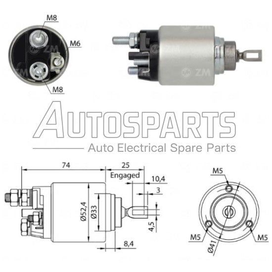 SS0071 - AS-PL, ΜΠΟΥΤΟΝ ΜΙΖΑΣ BOSCH 12V ALFA ROMEO, FIAT, LANCIA, OPEL