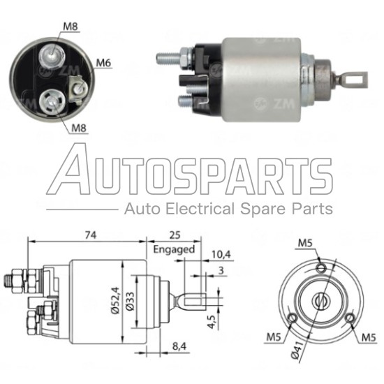 1986SE1534 - BOSCH, ΜΠΟΥΤΟΝ ΜΙΖΑΣ BOSCH 12V ALFA ROMEO, FIAT, LANCIA, OPEL