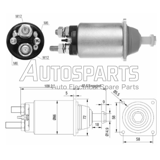 ZM834 - ZM, ΜΠΟΥΤΟΝ ΜΙΖΑΣ BOSCH 24V DAF 85CF, 95XF