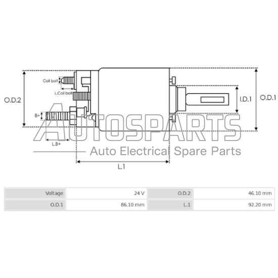 2339101051 - BOSCH, ΜΠΟΥΤΟΝ ΜΙΖΑΣ BOSCH 24V FKB ΕΠΑΝΩ (ΨΥΧΡΗΣ) 