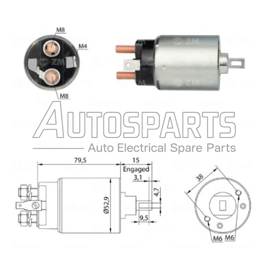 CS020100AS - CASCO, ΜΠΟΥΤΟΝ ΜΙΖΑΣ HITACHI 12V NISSAN PICK UP