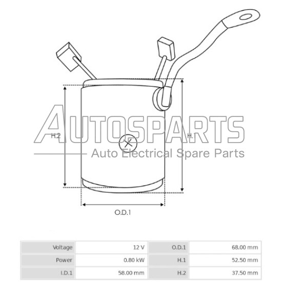 SF6026S - AS-PL, ΠΗΝΙΟ ΜΙΖΑΣ DENSO 12V TOYOTA, SUZUKI