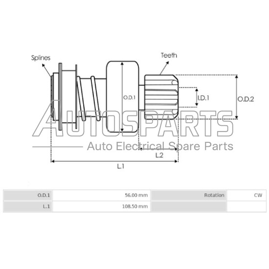 ZN1043ZB - ZEN, ΣΥΜΠΛΕΚΤΗΣ ΜΙΖΑΣ MITSUBISHI CITROEN, MAZDA 
