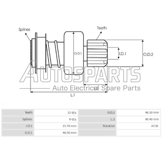 IA2833A - PROTECH, ΣΥΜΠΛΕΚΤΗΣ ΜΙΖΑΣ MITSUBISHI NISSAN ALMERA, PRIMERA, X-TRAIL