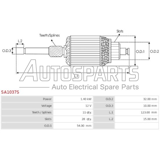 SA1037S - AS-PL, ΠΟΜΠΙΝΑ ΜΙΖΑΣ DELCO REMY 12V