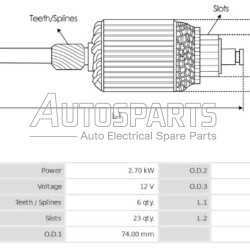 RAS5200N - RCP, ΠΟΜΠΙΝΑ ΜΙΖΑΣ DELCO REMY 12V 27MT JOHN DEERE