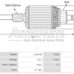 IA3136 - PROTECH, ΠΟΜΠΙΝΑ ΜΙΖΑΣ HITACHI 12V
