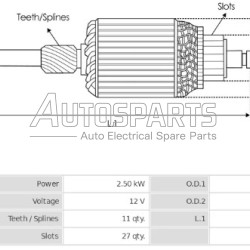 CAR20032AS - CASCO, ΠΟΜΠΙΝΑ ΜΙΖΑΣ HITACHI 12V NISSAN D21