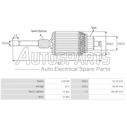 CAR20032AS - CASCO, ΠΟΜΠΙΝΑ ΜΙΖΑΣ HITACHI 12V NISSAN D21