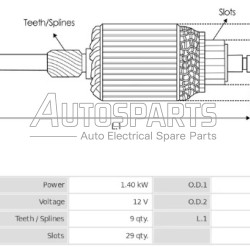IM3038 - ORME, ΠΟΜΠΙΝΑ ΜΙΖΑΣ HITACHI 12V OPEL, ISUZU