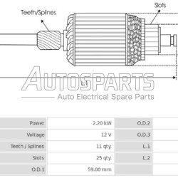 132817 - CARGO, ΠΟΜΠΙΝΑ ΜΙΖΑΣ MARELLI 12V