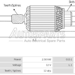 SA4012 - AS-PL, ΠΟΜΠΙΝΑ ΜΙΖΑΣ MARELLI 12V FIAT 2.5hp