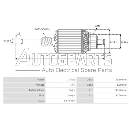 IA3109 - PROTECH, ΠΟΜΠΙΝΑ ΜΙΖΑΣ MITSUBISHI 12V 