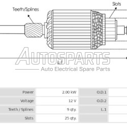 132486 - CARGO, ΠΟΜΠΙΝΑ ΜΙΖΑΣ MITSUBISHI 12V 